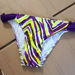 Radio Fiji Purple Yellow Zigzag Bikini Bottom NWT